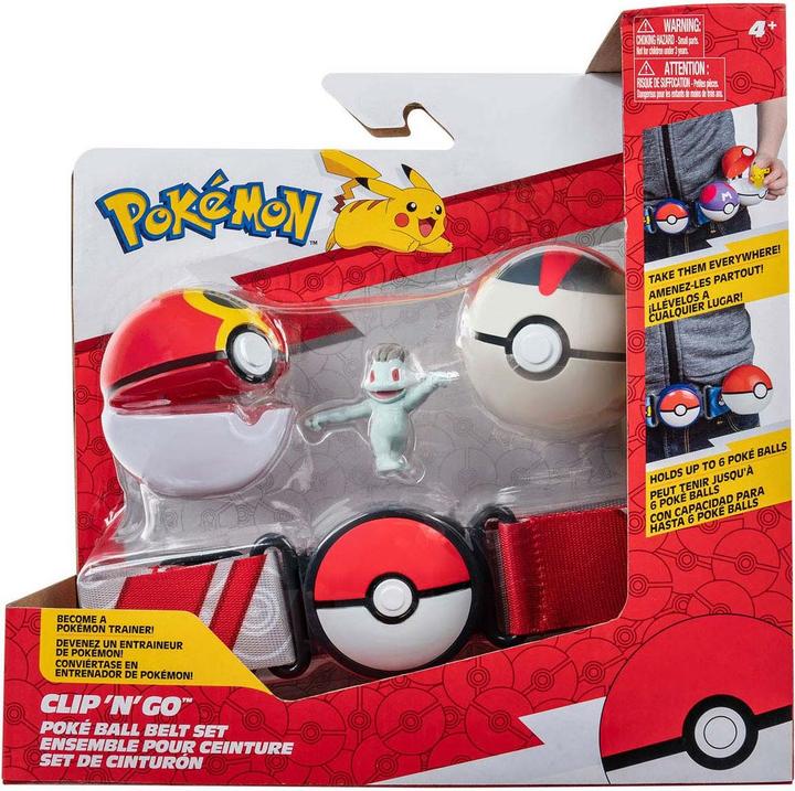 Boti Pokemon Clip N Go Pokeball Belt Play Set - Machop