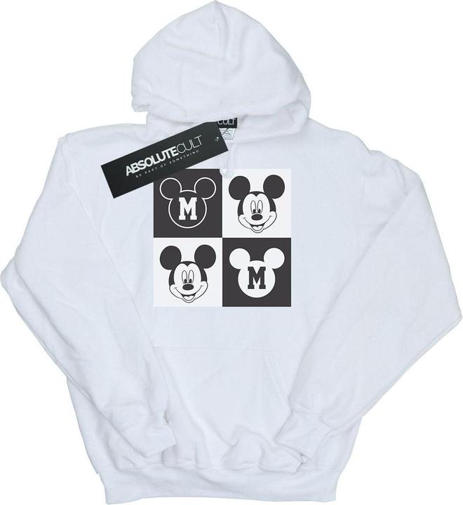 Immagine prodotto Disney Mickey Mouse Smiling Squares Felpa con Cappuccio Uomo (L)