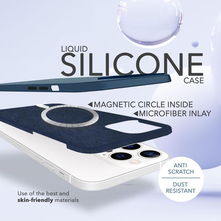 Actual product image Nalia Liquid silicone case with MagSafe function & 2x display protection glass (Apple iPhone 14 Pro)