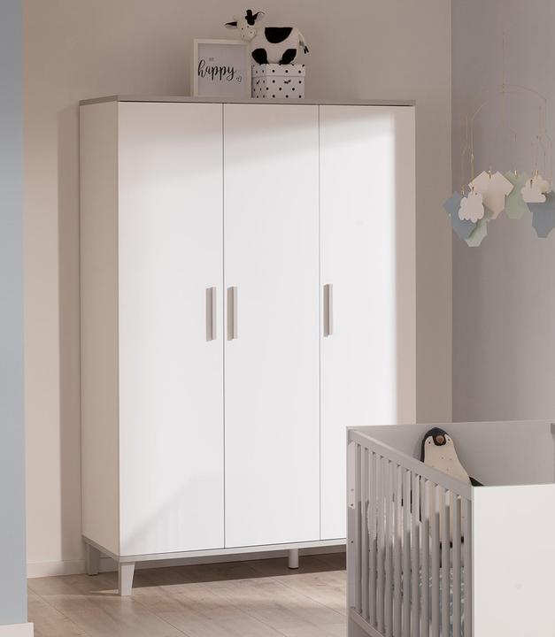 Produktbild Transland Kinderzimmer Nils inkl. Schrank 3-türig, Kinderbett und Kommode inkl. Wickelaufsatz