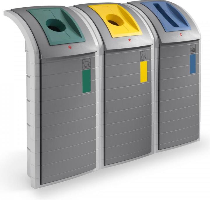 Actual product image Hailo ProfiLine WSB Design Plus XXXL, recyclables collector, 120 litres, silver (120 l)