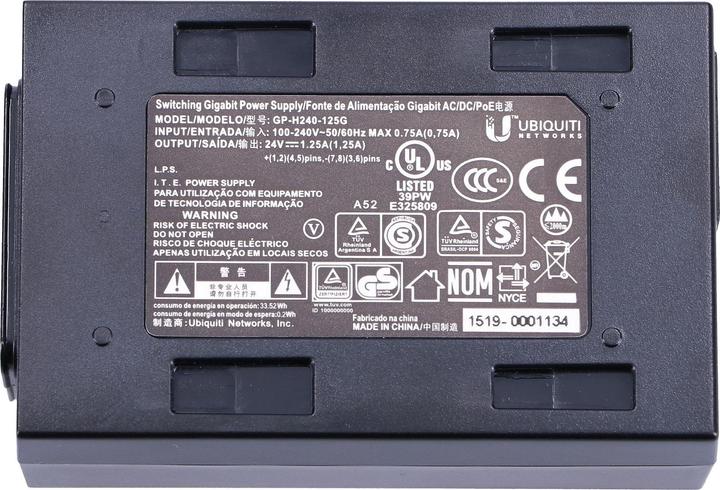 Actual product image Ubiquiti POE-24-24W-G PoE Adapter passive (802.3af (PoE), 24 W)