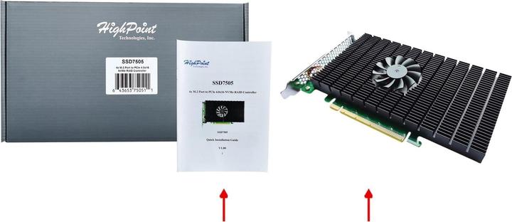 Actual product image HighPoint SSD7505