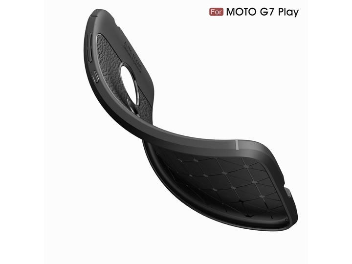 Produktbild Screenguard Motorola Moto G7 Play Hülle Leather Design TPU Cover (Motorola Moto G7 Play)