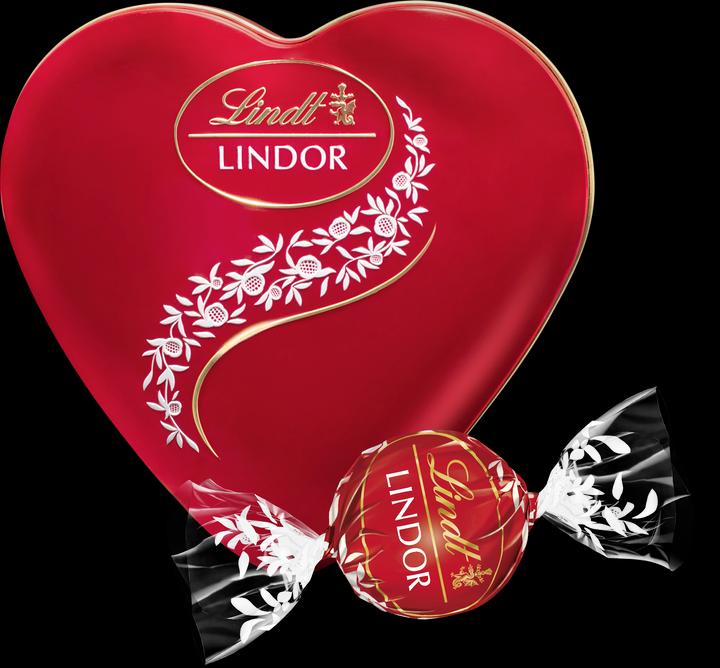 Actual product image Lindt Lindor milk heart tin (62 g)