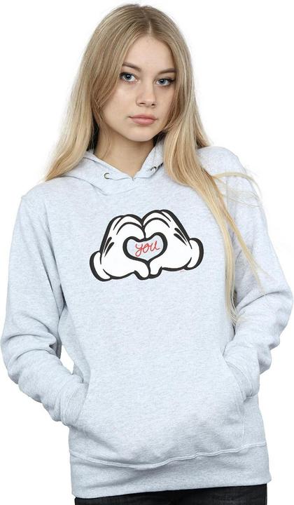 Actual product image Disney Womens/Ladies Mickey Mouse Loves You Hoodie (S)
