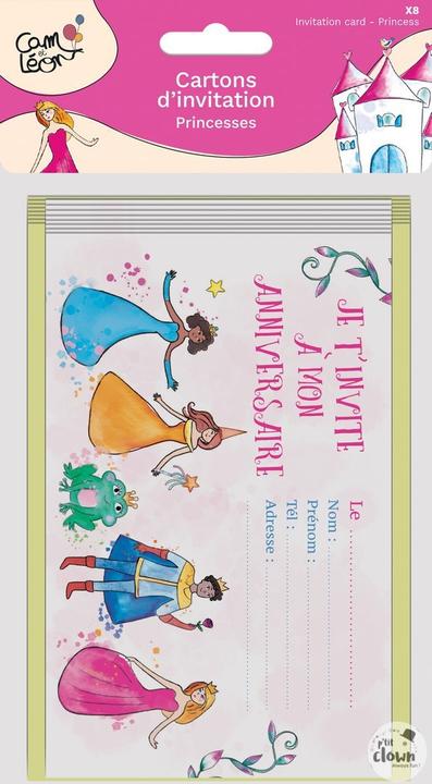Produktbild P'tit Clown Disney Prinzessinnen Einladung Live your Story (8 Stk.)
