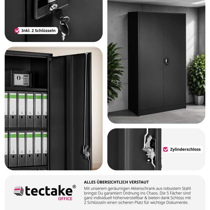 Image du produit tectake Armoire de classement (90 x 40 x 180 cm)