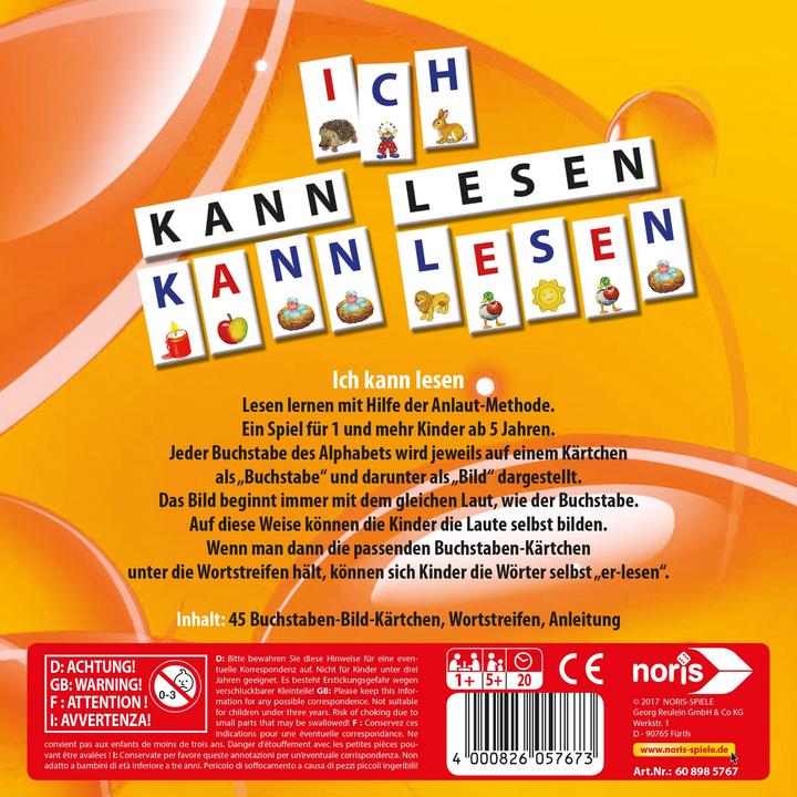 Produktbild Noris Ich kann lesen (Deutsch, Englisch, Italienisch, Französisch)