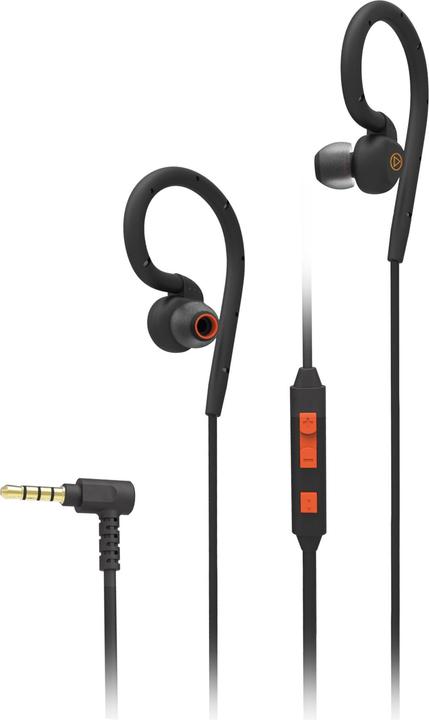 Image du produit Vivanco Ecouteurs Sport In-Ear, pour l'entraînement en extérieur/intérieur, IPX5, noir/orange (Filaire)