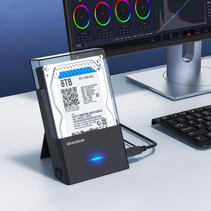 Immagine prodotto Graugear Contenitore dock per HDD/SSD da 3,5"/2,5", USB3.2 Gen1 (USB-C, 1 Porti)