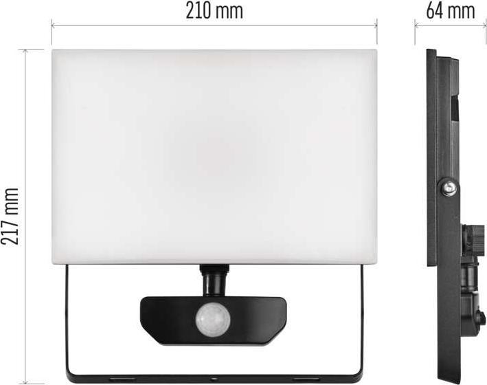 Image du produit Emos LED-Flutlicht TAMBO mit Bewegungssensor, 50 W, 5000 lm, schwarz (5000 lm, IP54)