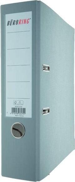 Actual product image Büroring Ordner, DIN A4, PP, 80 mm, breit, auswechselbares Rückenschild, grau (A4, 80 mm)
