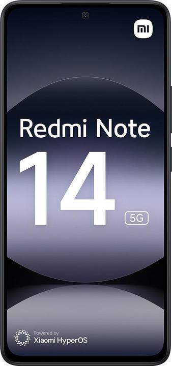 Actual product image Xiaomi Redmi Note 14 5G (256 GB, Midnight Black, 6.67", Hybrid Dual SIM, 108 Mpx, 5G)