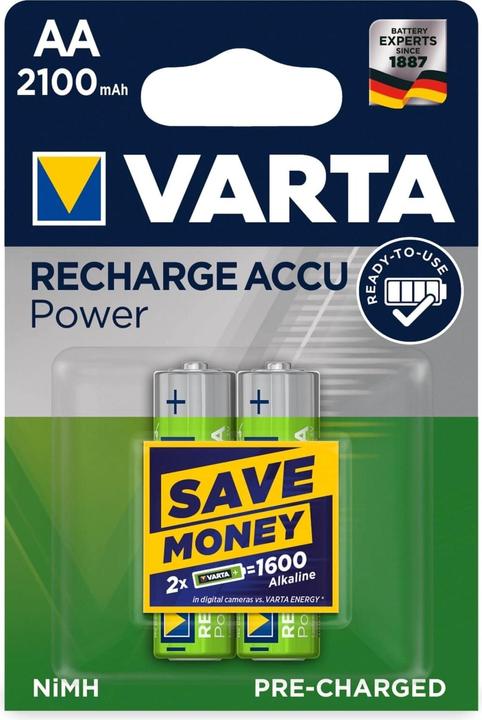 Actual product image Varta Recharge Accu Power (2 pcs., AA, 2100 mAh)