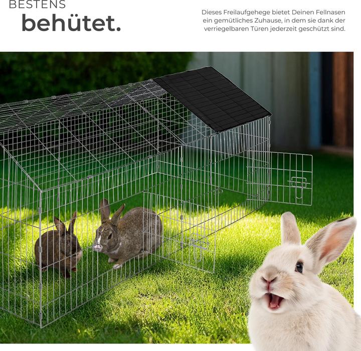 Image du produit tectake Enceinte extérieure pour lapins avec protection solaire