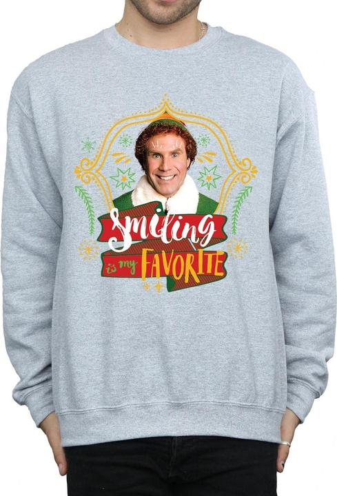 Actual product image Elf Mens Buddy Smiling Sweatshirt (XXL)