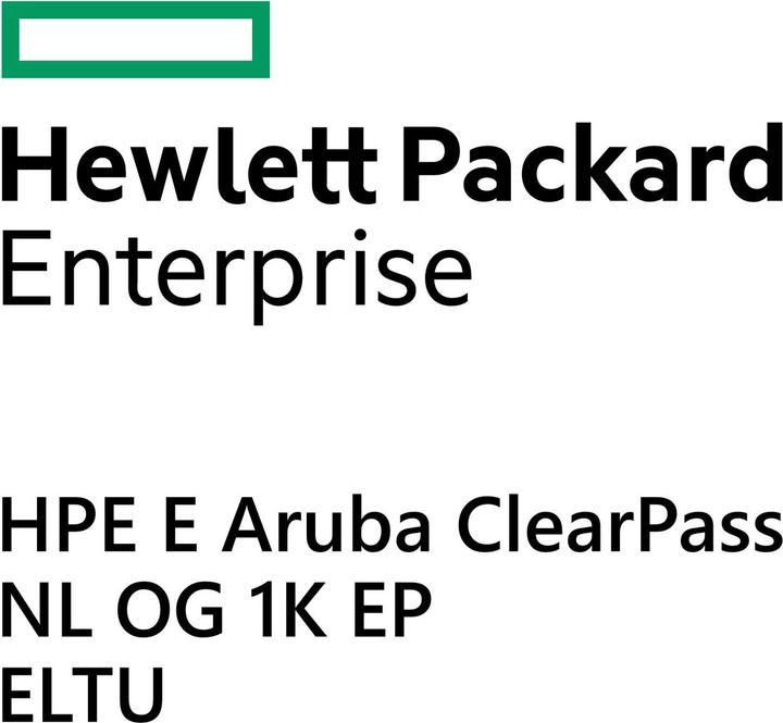 Immagine prodotto HPE E Aruba ClearPass NL OG 1K EP E-LTU (1000 Dispositivi)