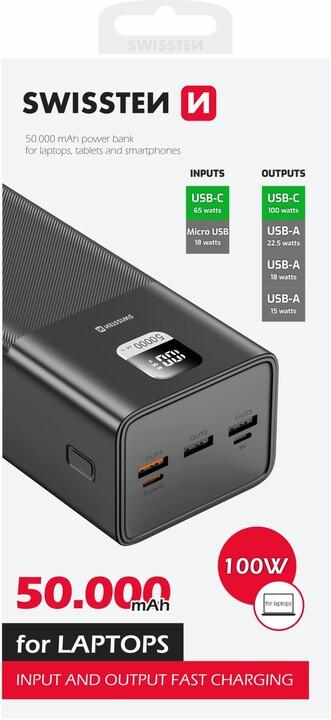 Actual product image Swissten Power Line (50000 mAh, 100 W, 185 Wh)