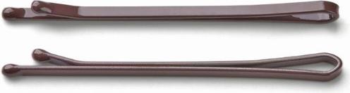 Actual product image Trisa Hair clips smooth lacquered 55mm brown 250 pcs. (250 pcs.)