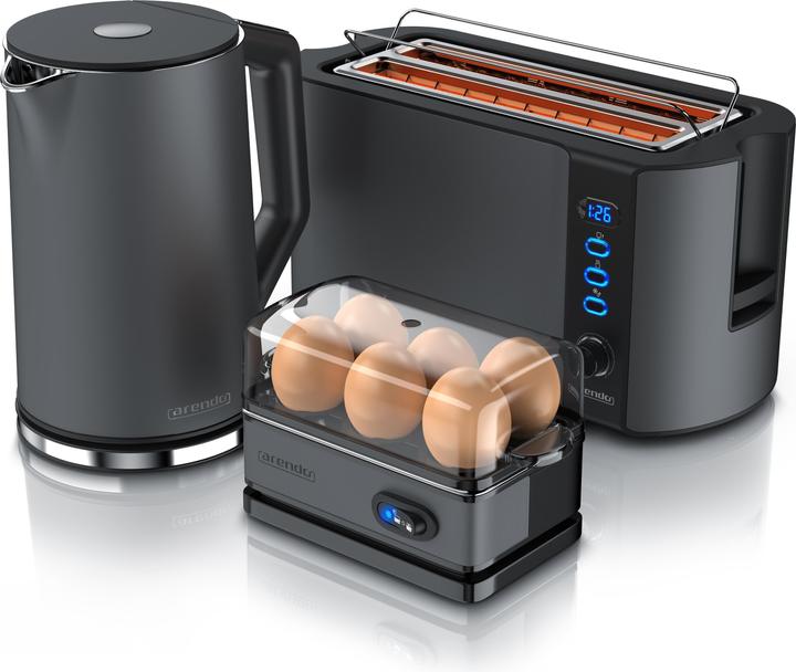 Immagine prodotto Arendo Set per la colazione, bollitore da 1,5 l con selezione della temperatura, tostapane a 4 fette e