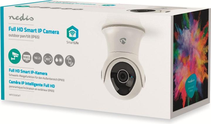 Immagine prodotto Nedis Telecamera da esterno Smartlife Wi-Fi Full HD 1080p IP65 Cloud / Interno 16GB 12 VDC con sensore di (1920 x 1080 Pixels)