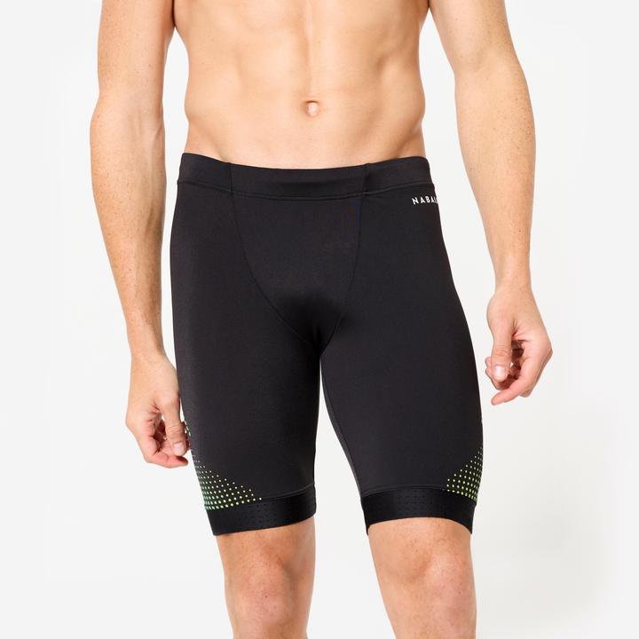 Produktbild Nabaiji Badehose Jammer Herren - 500 Fiti schwarz/gelb (XXL)