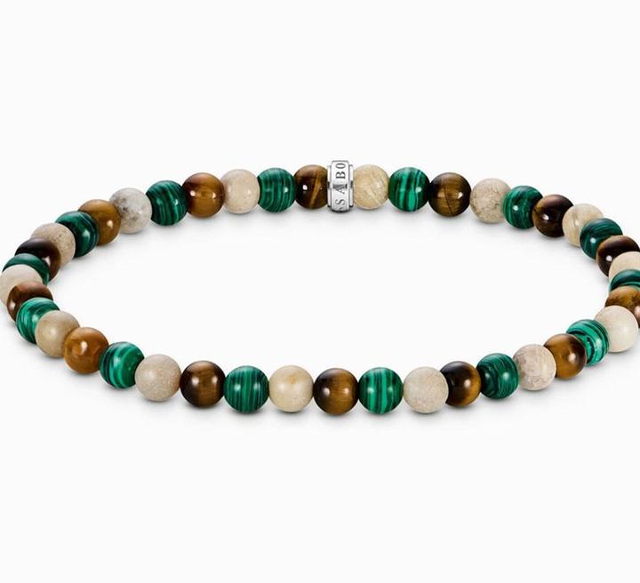 Produktbild Thomas Sabo Bead Armband in Erd und Grüntönen (19 cm, Silber 925)