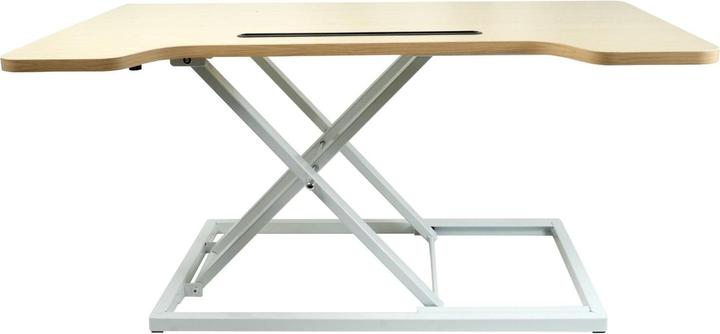 Immagine prodotto Hermex Notebook Schreibtisch pneumatischer Aufsatz Hubtisch Office Desk Bürotisch Arbeitstisch (80 x 50 x 39 cm)