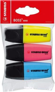 Produktbild STABILO Boss Mini (Blau, Gelb, Pink, 5 mm, 3 x)