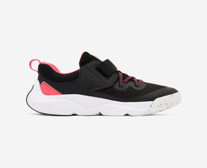 Actual product image Decathlon Kids' trainers elasticated laces velcro - Playful Fast black/pink (34)
