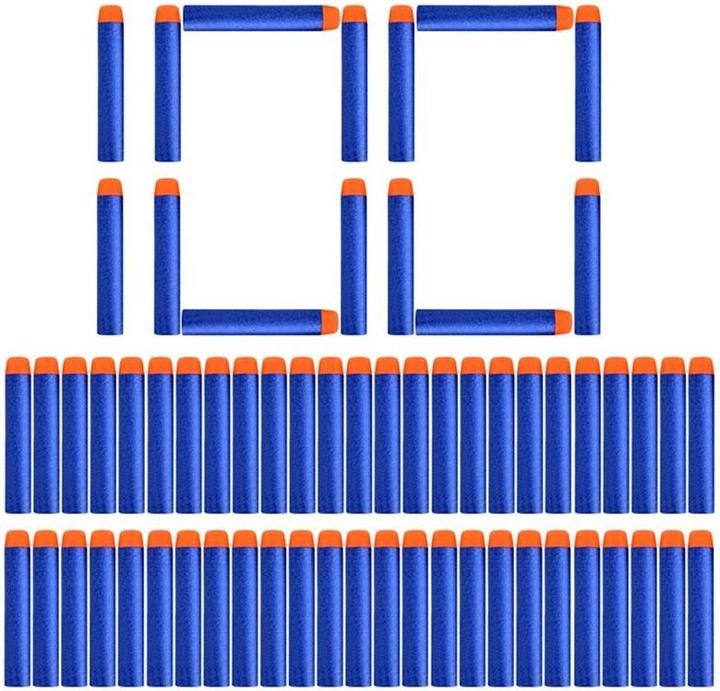 Actual product image Hermex 100x darts in blue for NERF N-Strike Elite