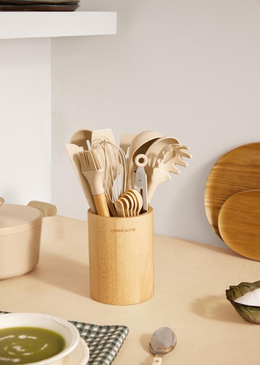 Immagine prodotto Create Küchenutensilien-Set - Silikon und Holz