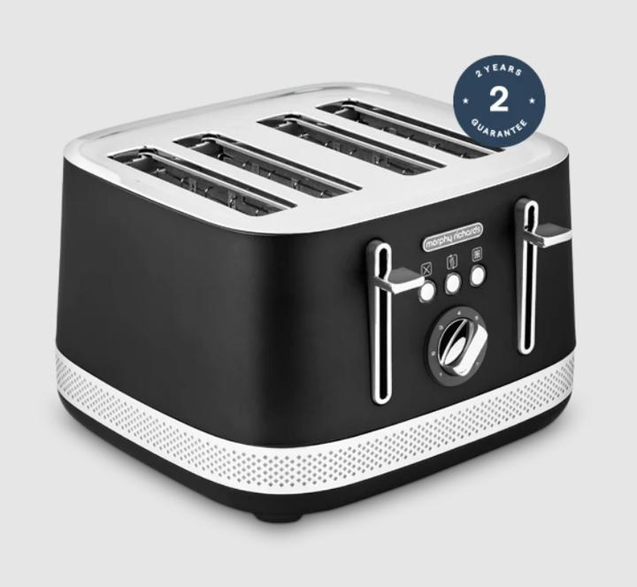 Actual product image Morphy Richards Illumination black 4-slice toaster