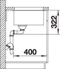 Image du produit Blanco Subline 700-U Level (Evier sous plan, 46 cm, 73 cm)