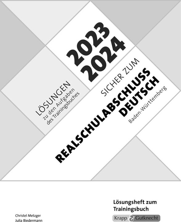 Produktbild Sicher z.RS-Abschluss BW 2023/2024, Lös (Deutsch, Metzger, Christel, 2022)