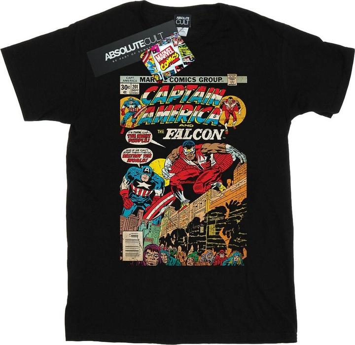 Actual product image Mens Captain America And Falcon Comic Cover T-Shirt (XXL)