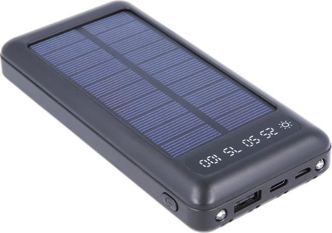Actual product image Setty solar power bank SLR-100 10000 mAh black (10000 mAh, 17 W, 17 Wh)