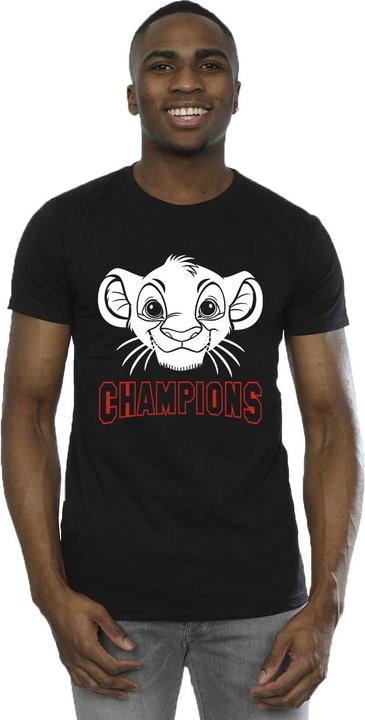 Actual product image Disney Mens The Lion King Simba Face Champion T-Shirt (M)
