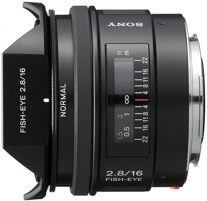 Actual product image Sony 16mm f/2.8, Fisheye, Full Frame A-Mount (Sony A, full size)