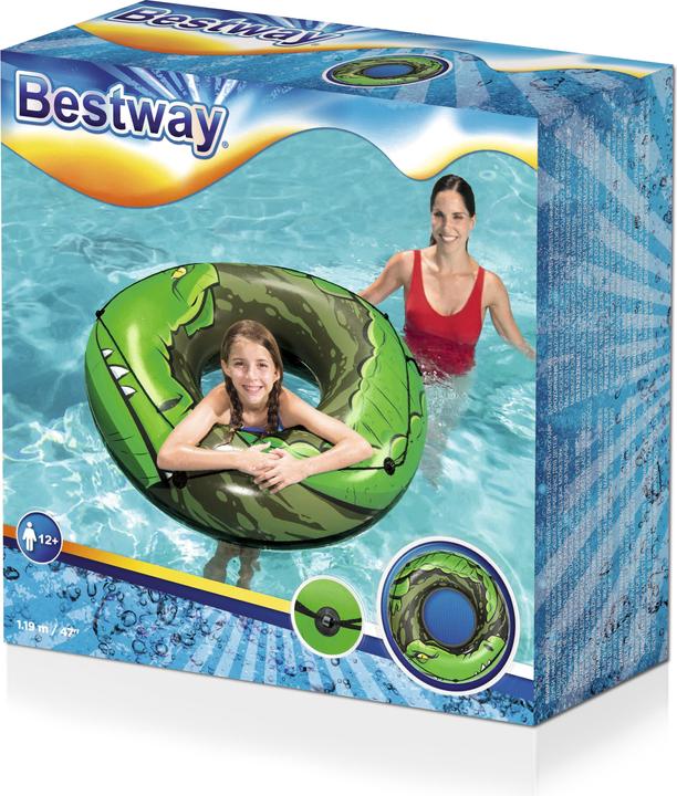 Produktbild Bestway Inflatable Swim Ring River Gator F1.19m, Black, Orange, Swim ring, Image, Vinyl, 12 yr(s), C