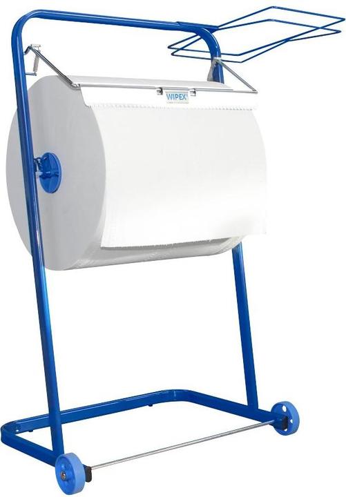 Produktbild Nordvlies Papierhalter WIPEX mit Sackhalter aus Metall für Putzrollen bis 40 cm Rollenbreite geeignet, fahrba
