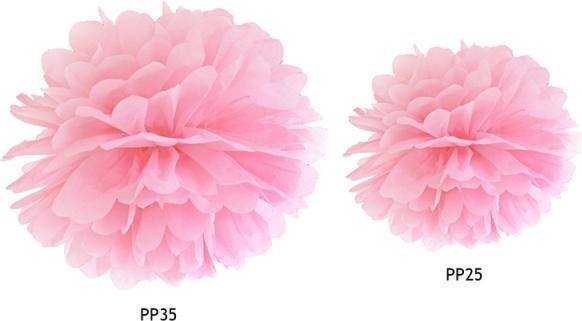 Produktbild Partydeco Tissue paper Pompom, light pink, 25cm (1 pkt / 1 pc.)