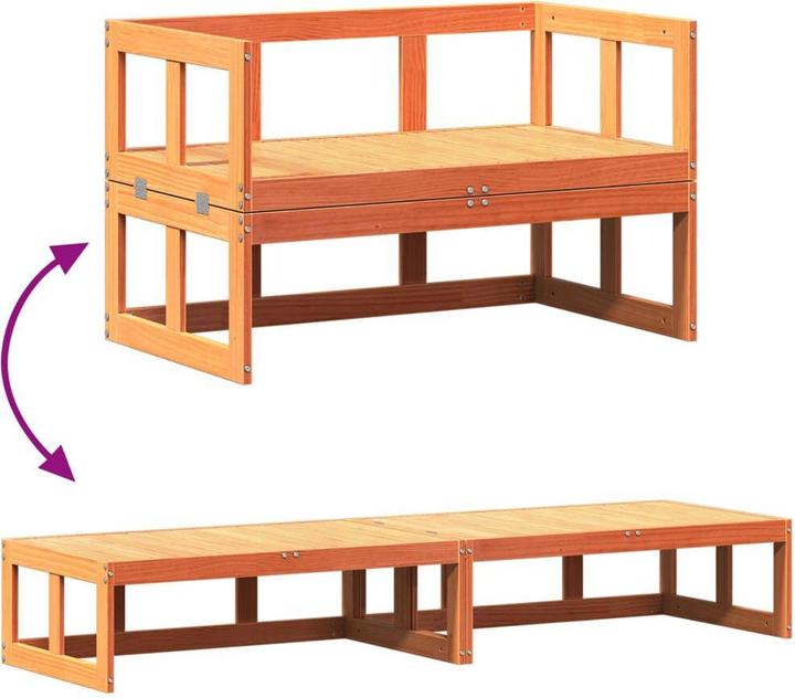 Produktbild VidaXL 2-in-1 Gartensofa Verlängerbar