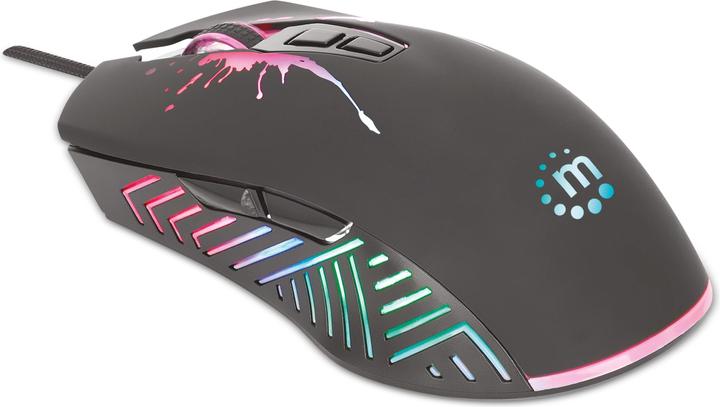 Actual product image Manhattan RGB LED Optical USB Gaming Mouse (Cable)