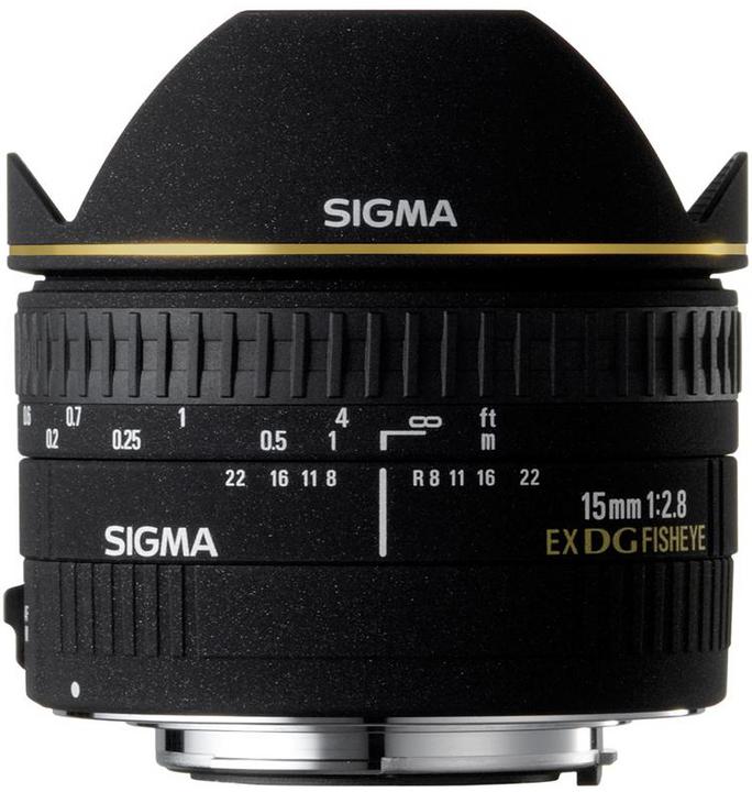 Produktbild Sigma 15mm, f/2.8 EX DG Diagonal Fisheye, Canon EF (Canon EF, Canon EF-S, Vollformat)