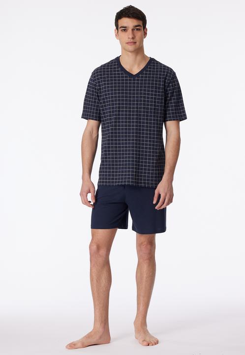 Produktbild Schiesser kurzer Pyjama Shorty Schlafanzug 100% Baumwolle | auch in Übergrössen (60)