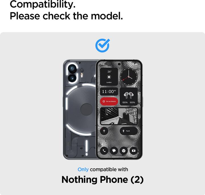 Actual product image Spigen ALM Glas.Tr Nothing Phone 2 2szt. szkło hartowane AGL06981 (2 Piece, Nothing Phone (2))