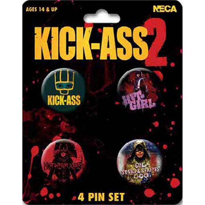 Kick-Ass Abzeichen 4erPack