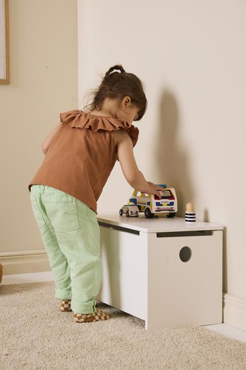 Image du produit Kids Concept Coffre 50x29x34 cm, hauteur d'assise 31 cm, blanc